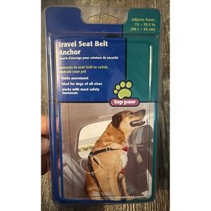Top Paw Travel Seat Belt Anchor Adjusts 15"-20.5" in New B30